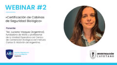 Téc. Luciana Vázquez expuso en el webinar «Certificación de Cabinas de Seguridad Biológica»