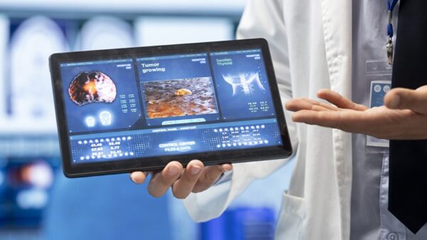 Healthcare professionals review mri scan test results and neurology x rays